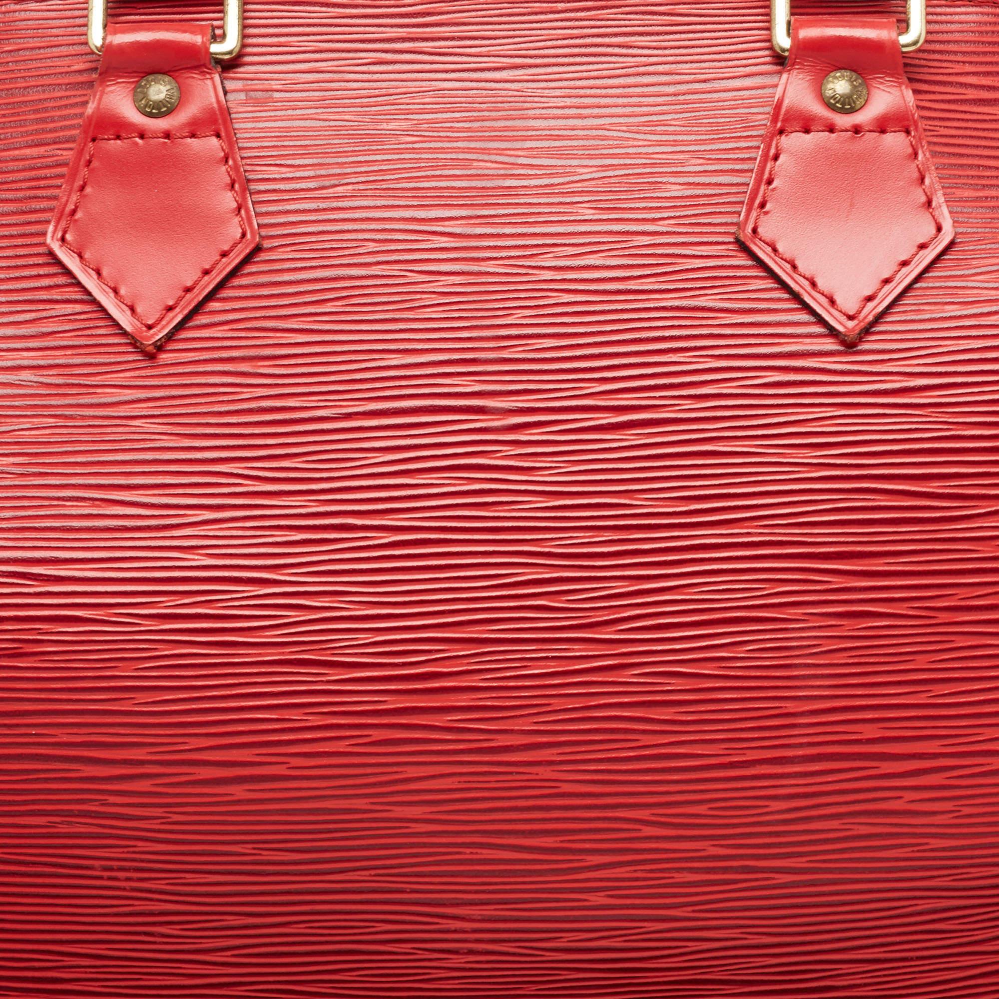 Louis Vuitton Red Epi Leather Speedy 30 Bag 1