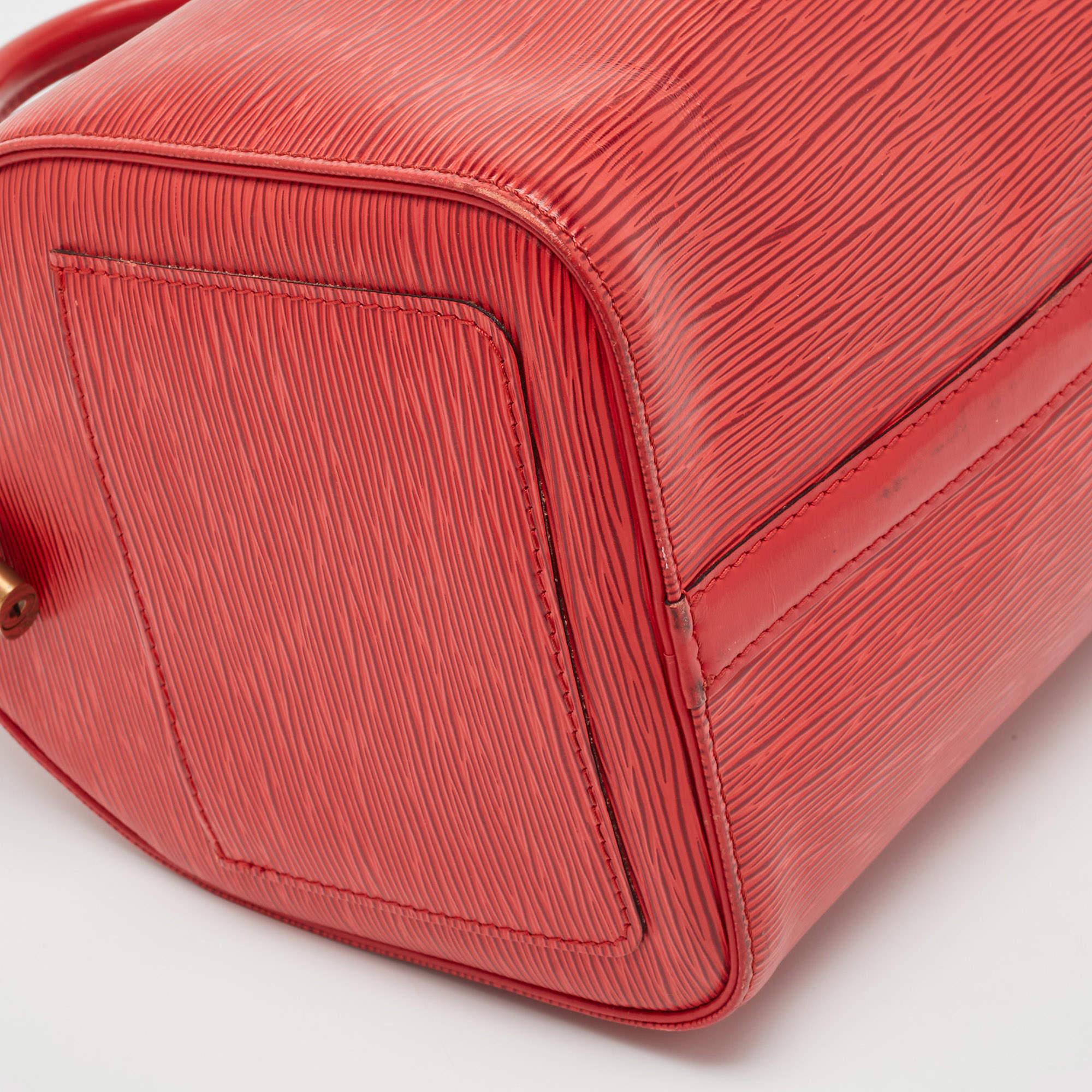 Louis Vuitton Red Epi Leather Speedy 30 Bag 2