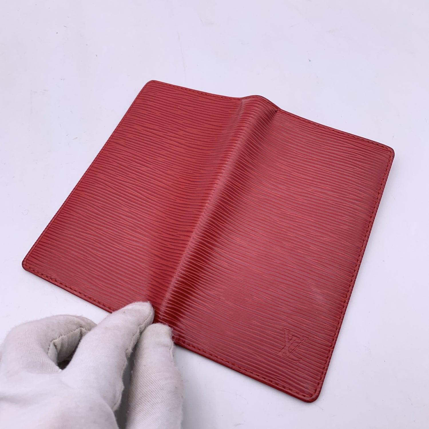 Louis Vuitton Red Epi Leather Vertical Bifold Long Wallet 1
