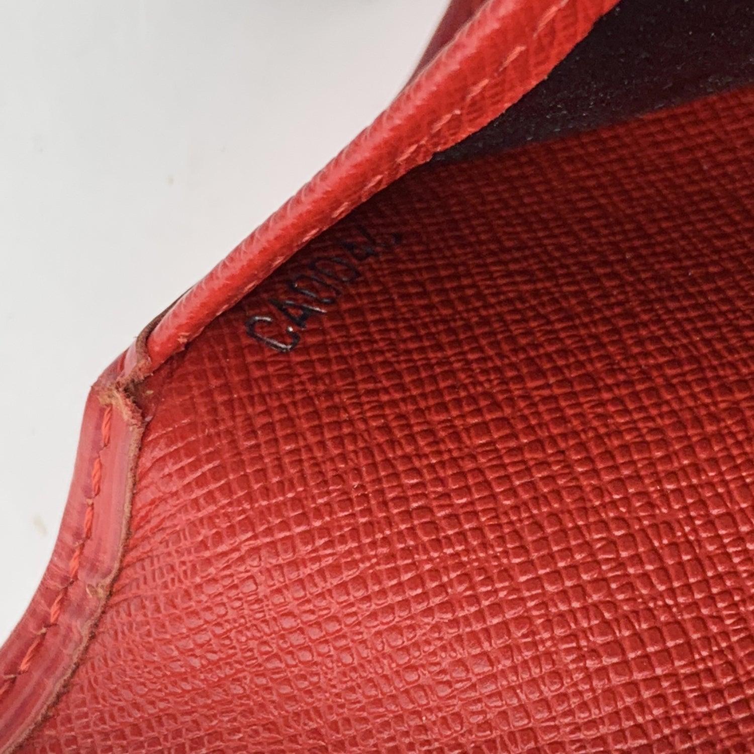 Louis Vuitton Red Epi Leather Vertical Bifold Long Wallet 2