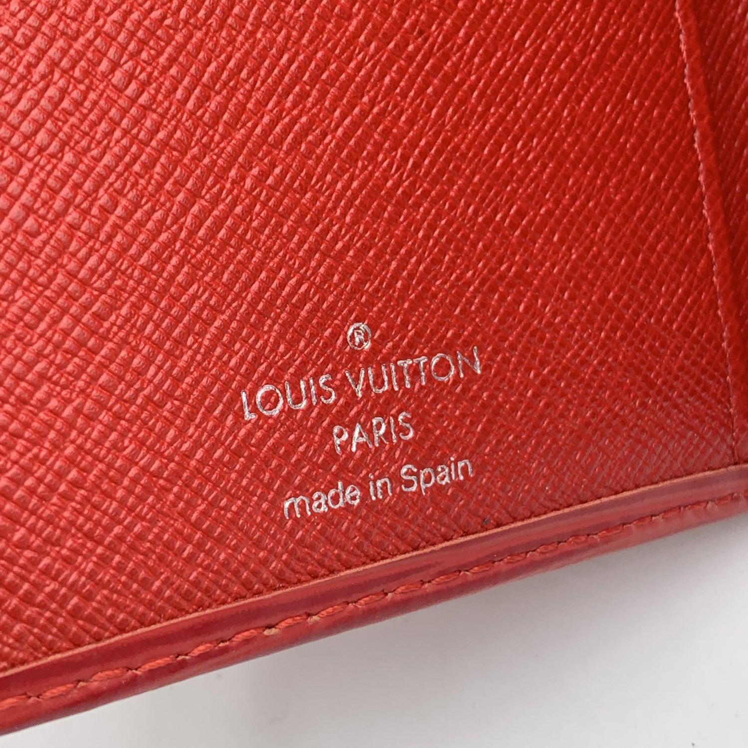Louis Vuitton Red Epi Leather Vertical Bifold Long Wallet 3
