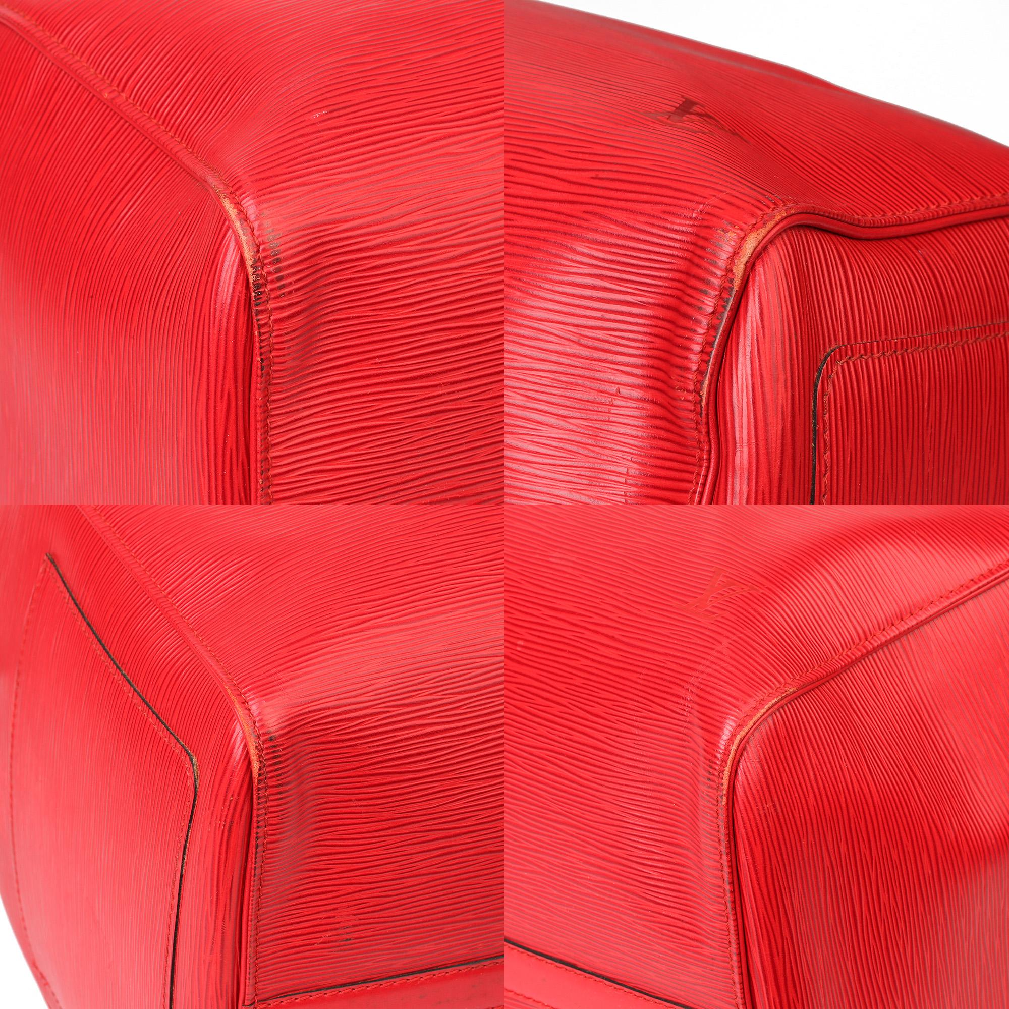 Louis Vuitton Red Epi Leather Vintage Keepall 55 4
