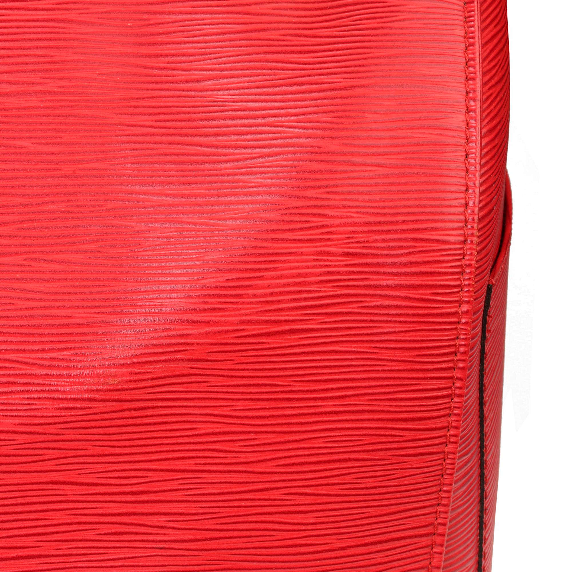 Louis Vuitton Red Epi Leather Vintage Keepall 55 5
