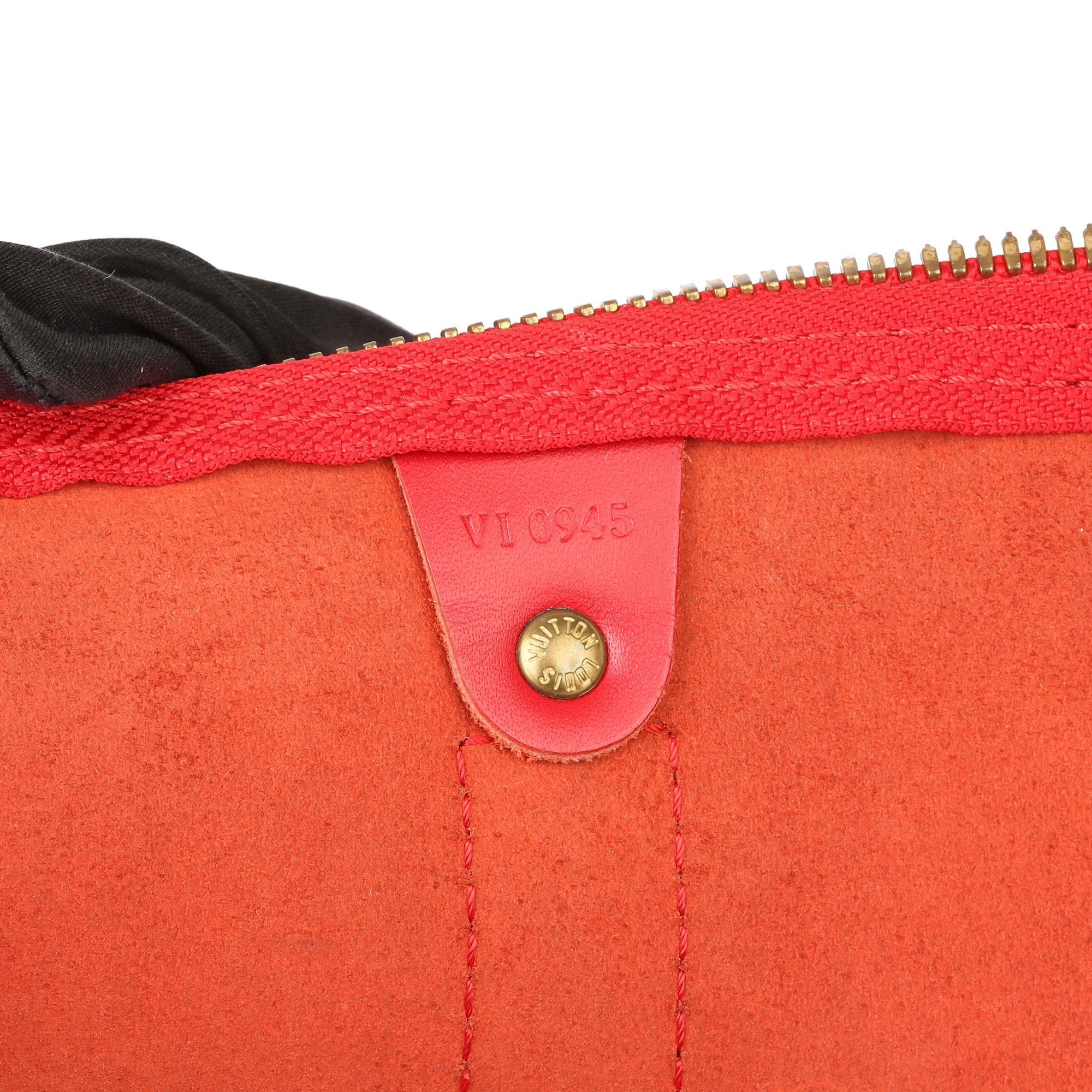 Louis Vuitton Red Epi Leather Vintage Keepall 55 2