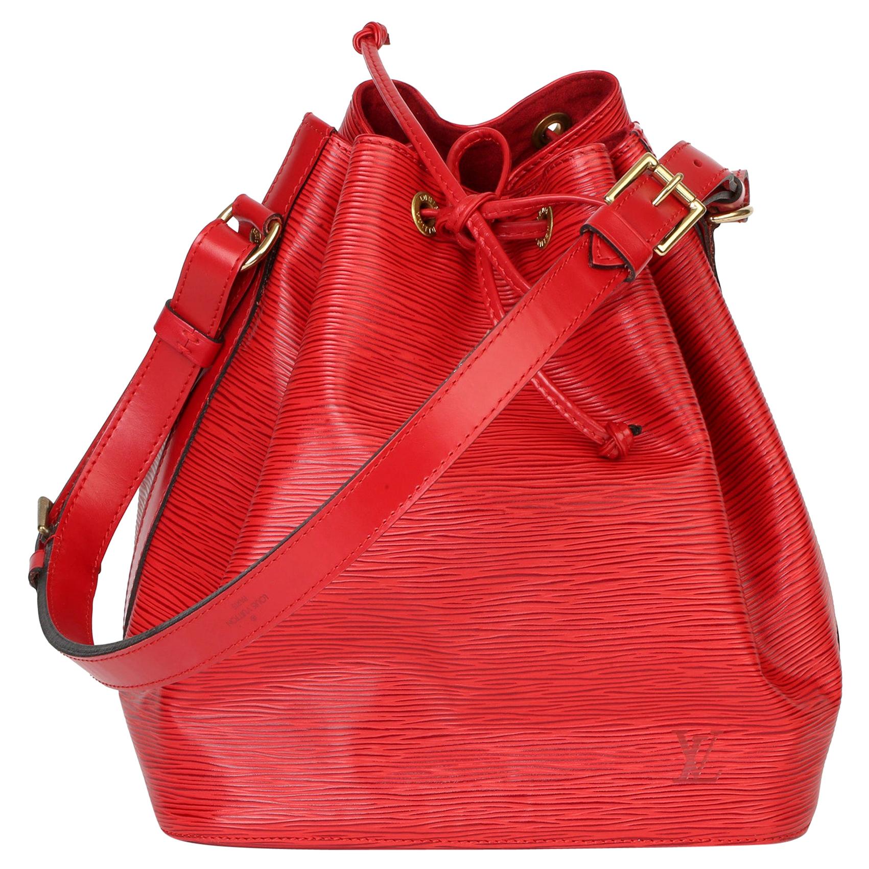 [Japan Used Bag] Second Hand Louis Vuitton Petit Noe Epi Red/Leather/Red Bag