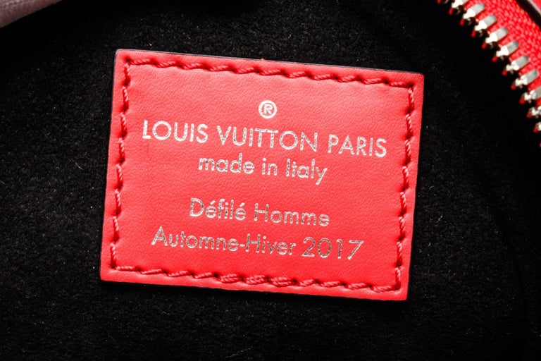 Preowned Louis Vuitton X Supreme Red Chain Wallet Epi Leather New ($2,485)  ❤ liked on Polyvore featuring bags, wal…