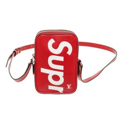 Louis Vuitton Red Epi Leather X Supreme Mini Wallet