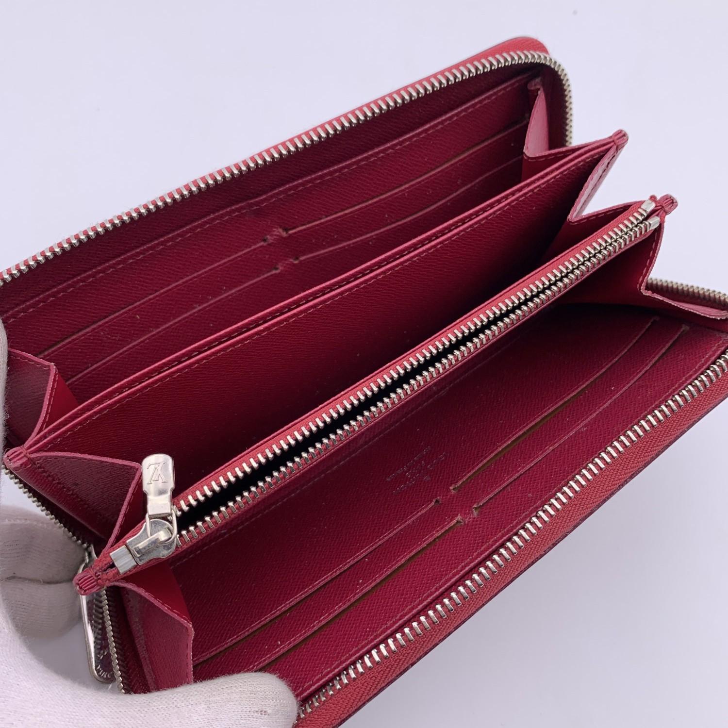 Women's Louis Vuitton Red Epi Leather Zippy Long Continental Wallet