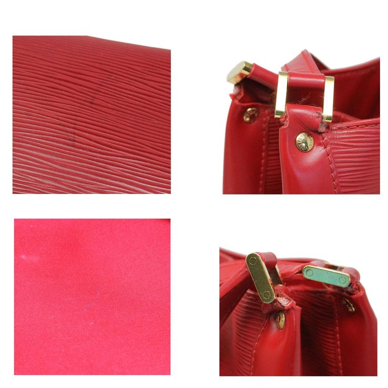 Louis Vuitton Red Epi Mandala MM Handbag in dust bag For Sale at 1stdibs