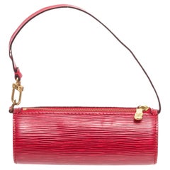 Rote Epi Mini Papillon-Umhängetasche von Louis Vuitton mit goldfarbenem Geschirr