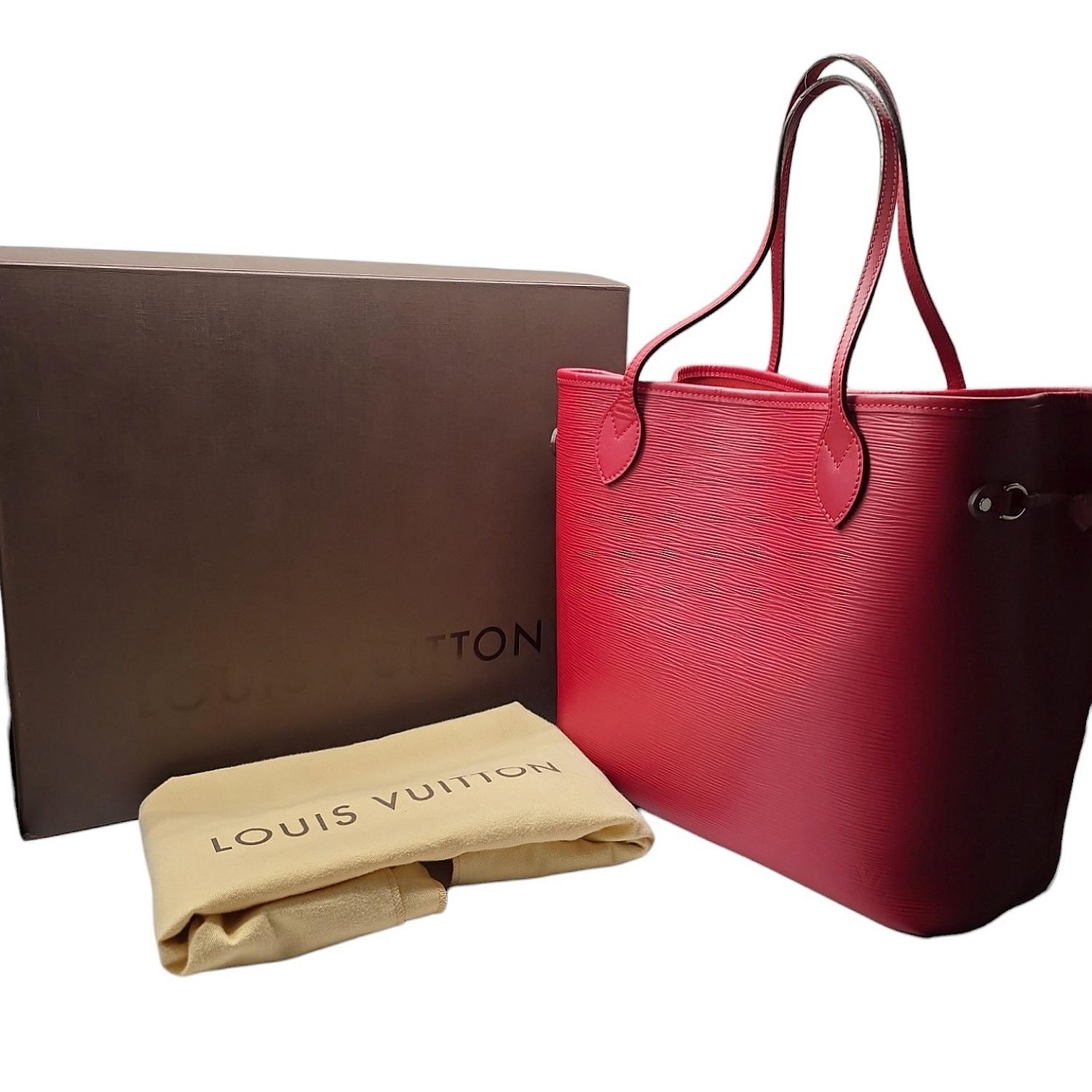 Louis Vuitton Tote EPI Neverfull MM rossa con astuccio in vendita 6