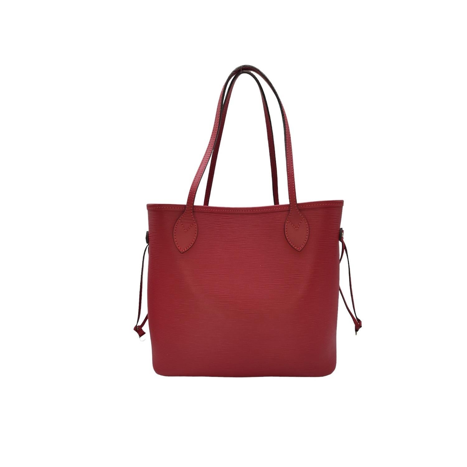 Louis Vuitton Tote EPI Neverfull MM rossa con astuccio In condizioni buone in vendita a Scottsdale, AZ