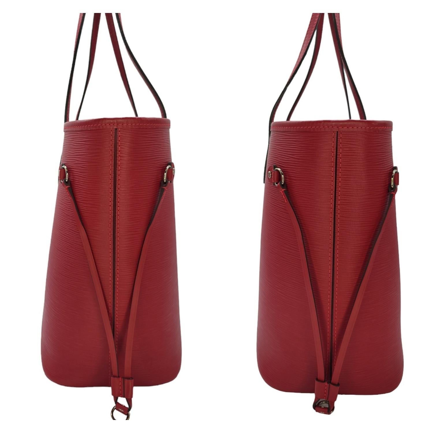 Louis Vuitton Tote EPI Neverfull MM rossa con astuccio in vendita 1