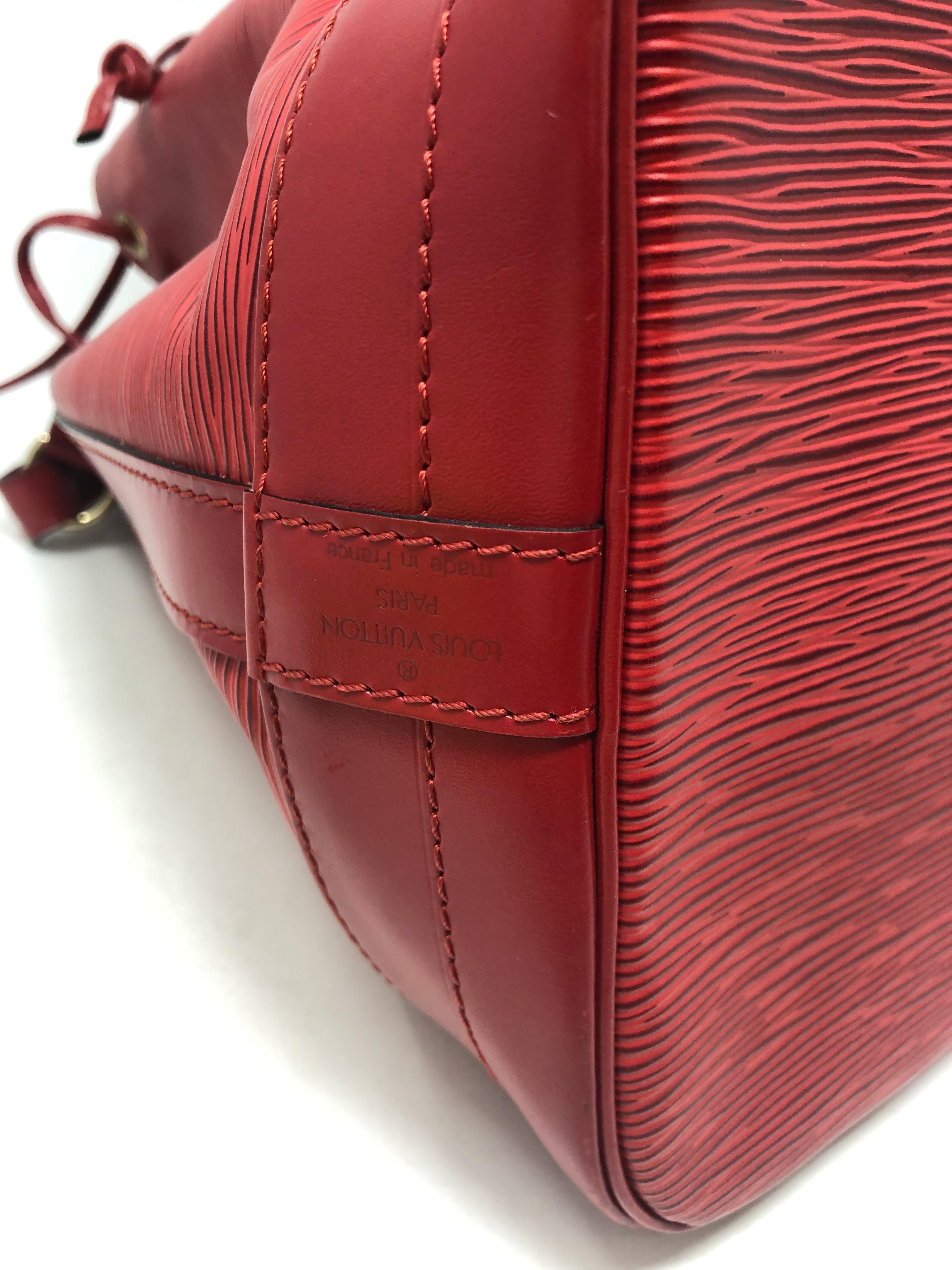 Louis Vuitton Red Epi Noe  5