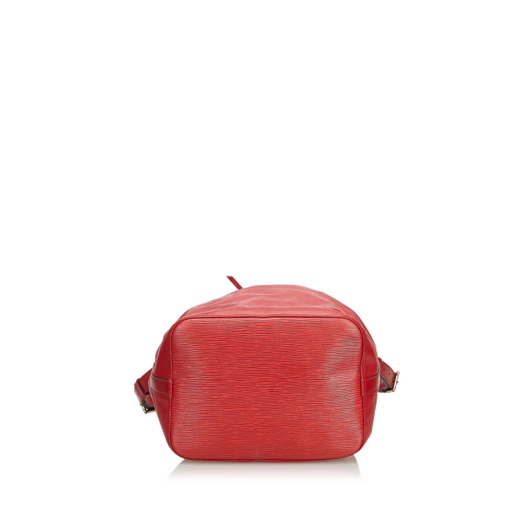 Women's Louis Vuitton Red Epi Petit Noe