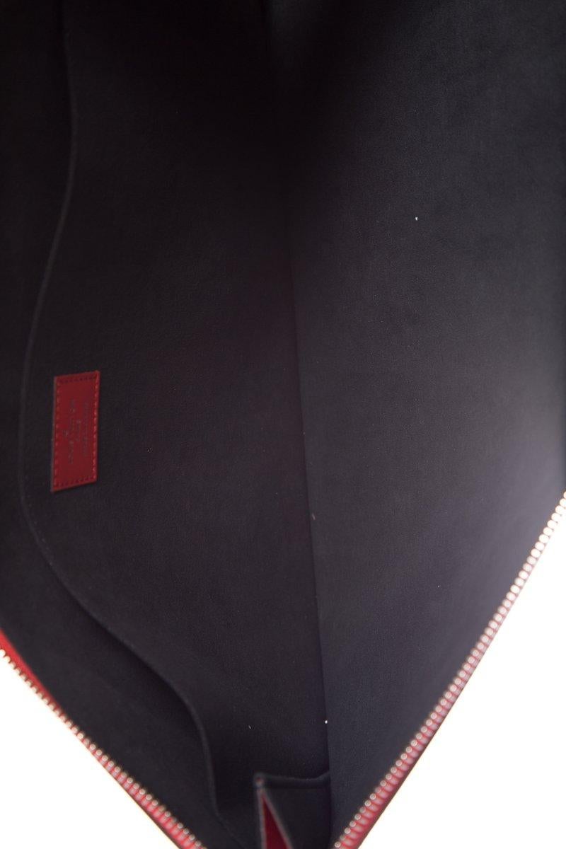 Louis Vuitton Red Epi Pochette Jour bag For Sale 4