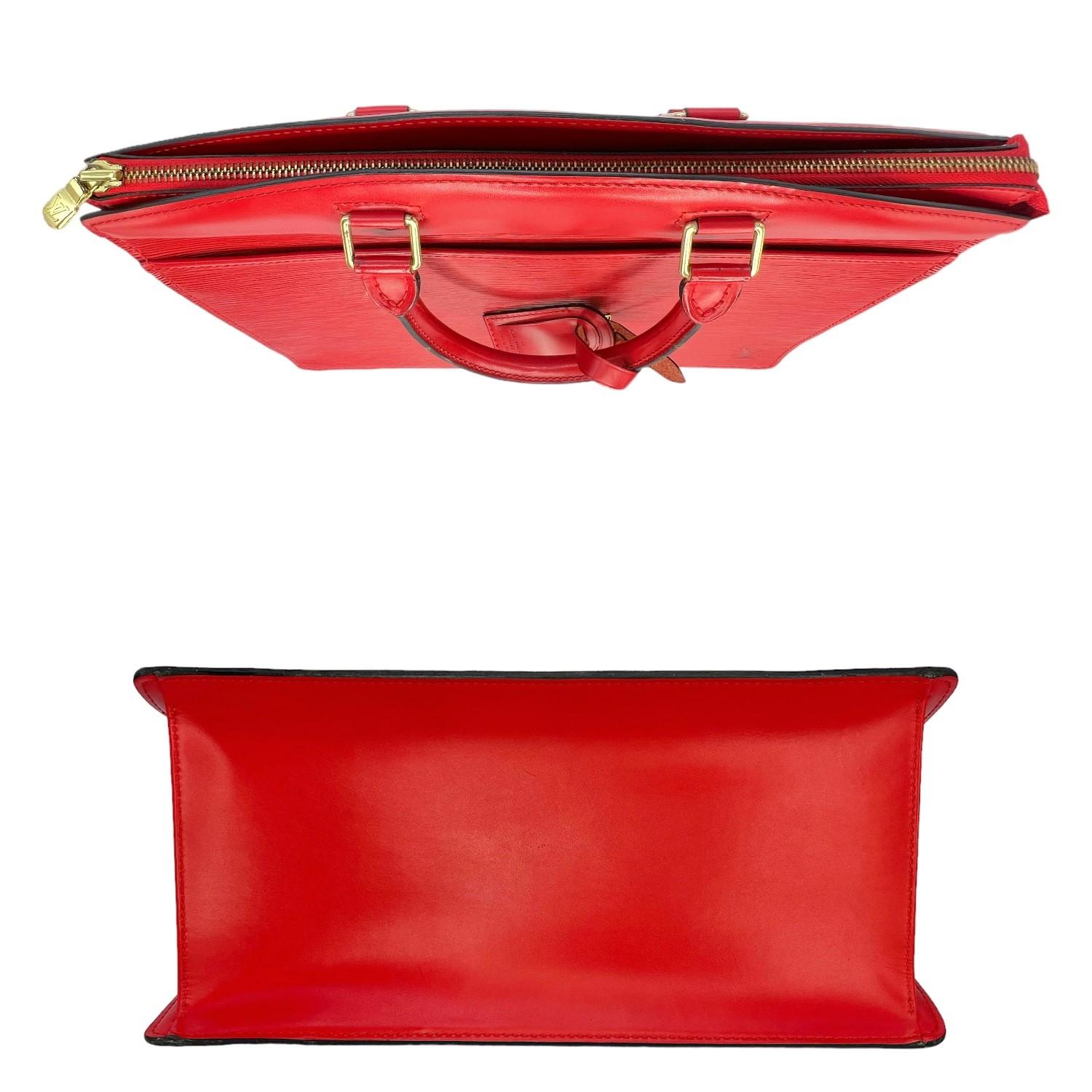 Women's or Men's Louis Vuitton Red Epi Riviera Handbag For Sale