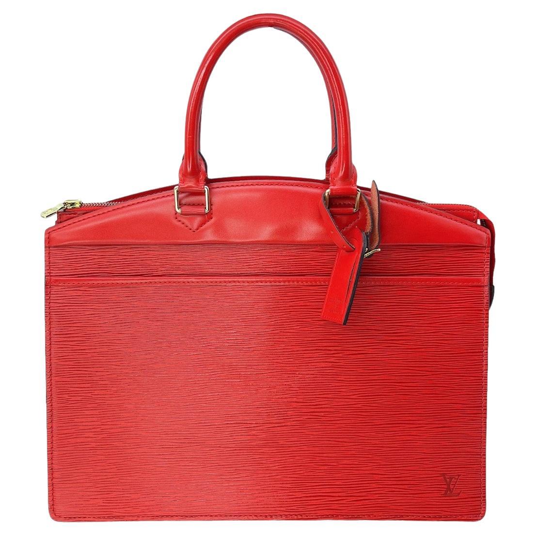 Louis Vuitton Red Epi Riviera Handbag For Sale