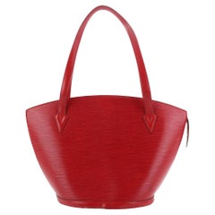 Louis Vuitton Red Epi Saint Jacques Tote GM Zip Shoulder Bag  2V44L