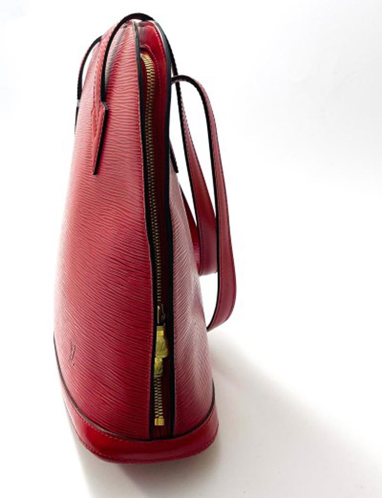 Louis Vuitton Red Epi Shoulder Bag  4
