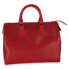 Louis Vuitton Red Epi Speedy 25