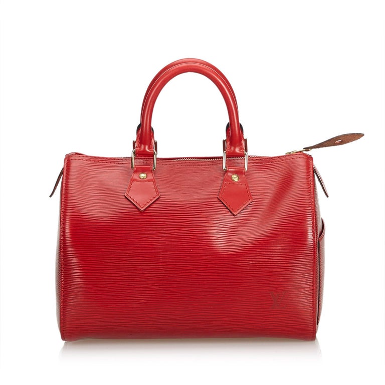 Louis Vuitton Red Epi Speedy 25 For Sale at 1stdibs