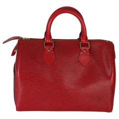 Louis Vuitton Red Epi Speedy 25