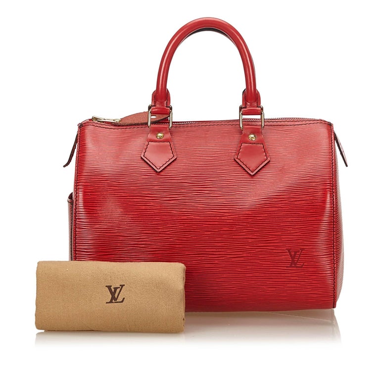 Louis Vuitton Red Epi Speedy 30 For Sale at 1stdibs