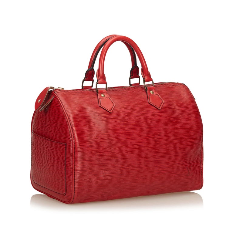 Louis Vuitton Red Epi Speedy 30 For Sale at 1stDibs