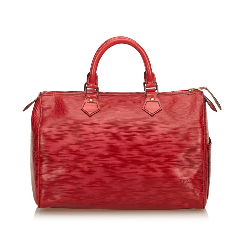 Louis Vuitton Red Epi Speedy 30 For Sale at 1stDibs