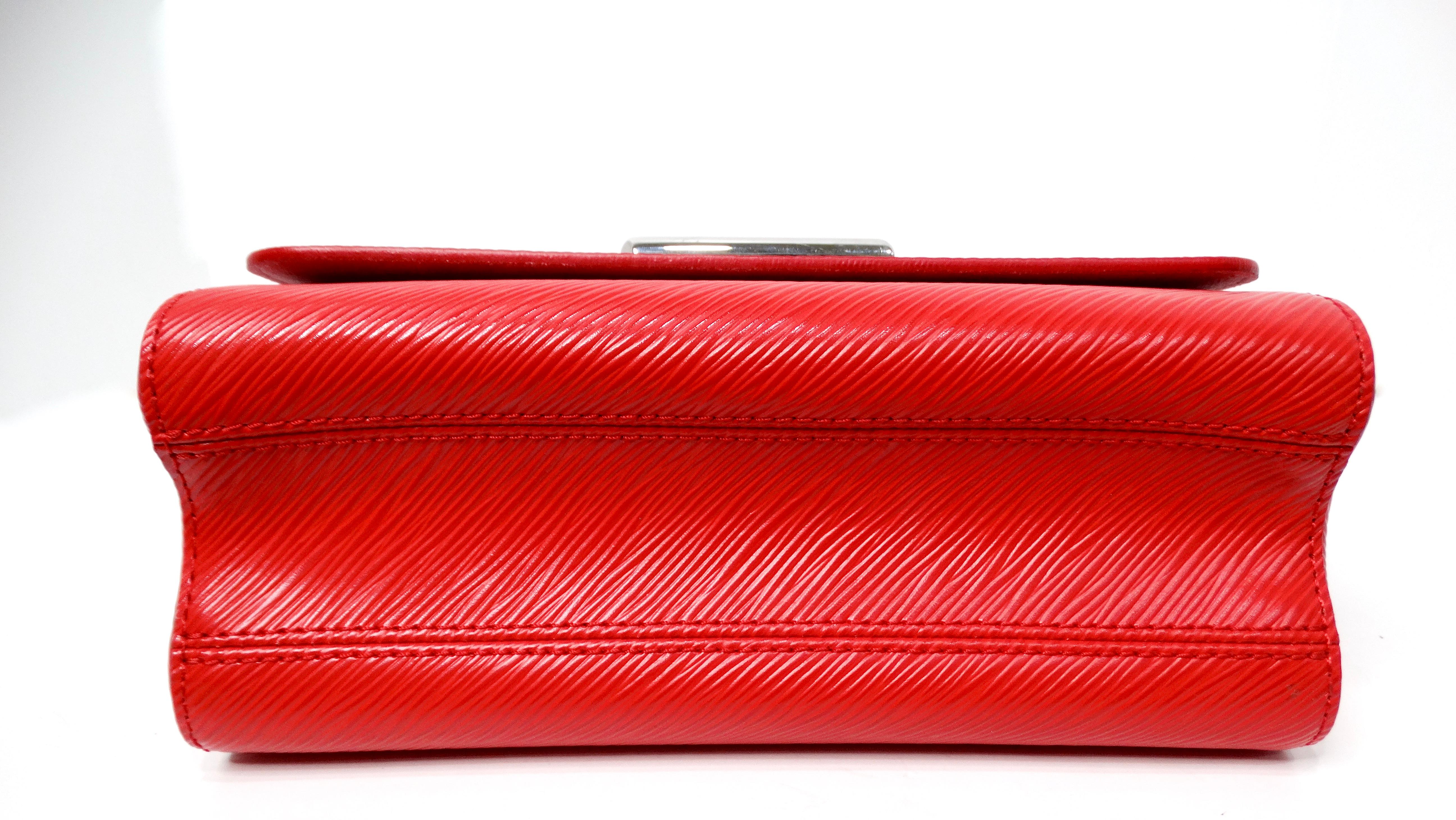 Louis Vuitton Red Epi Twist Shoulder Bag With Silver-Tone Hardware im Angebot 2