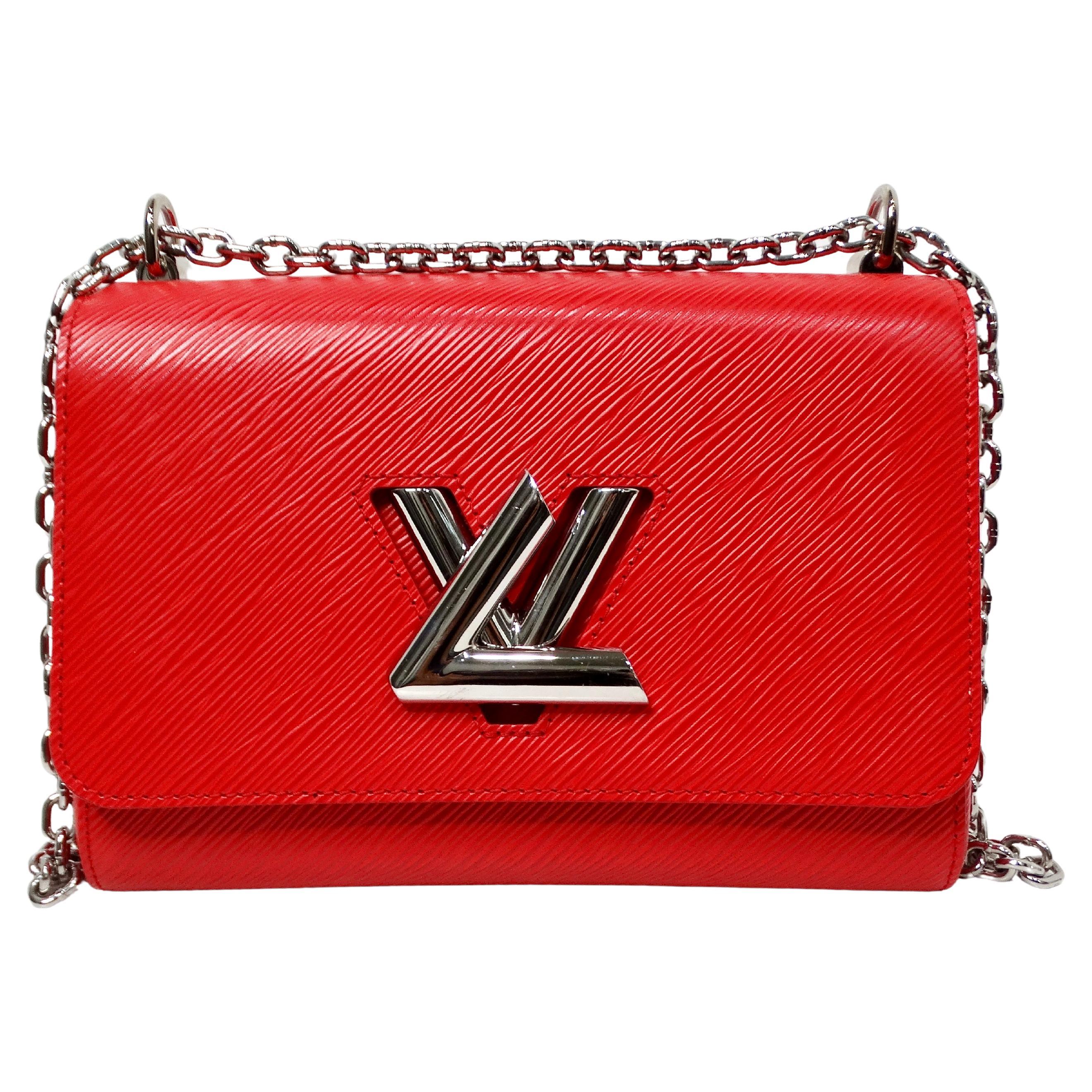 Louis Vuitton Red Epi Twist Shoulder Bag With Silver-Tone Hardware im Angebot