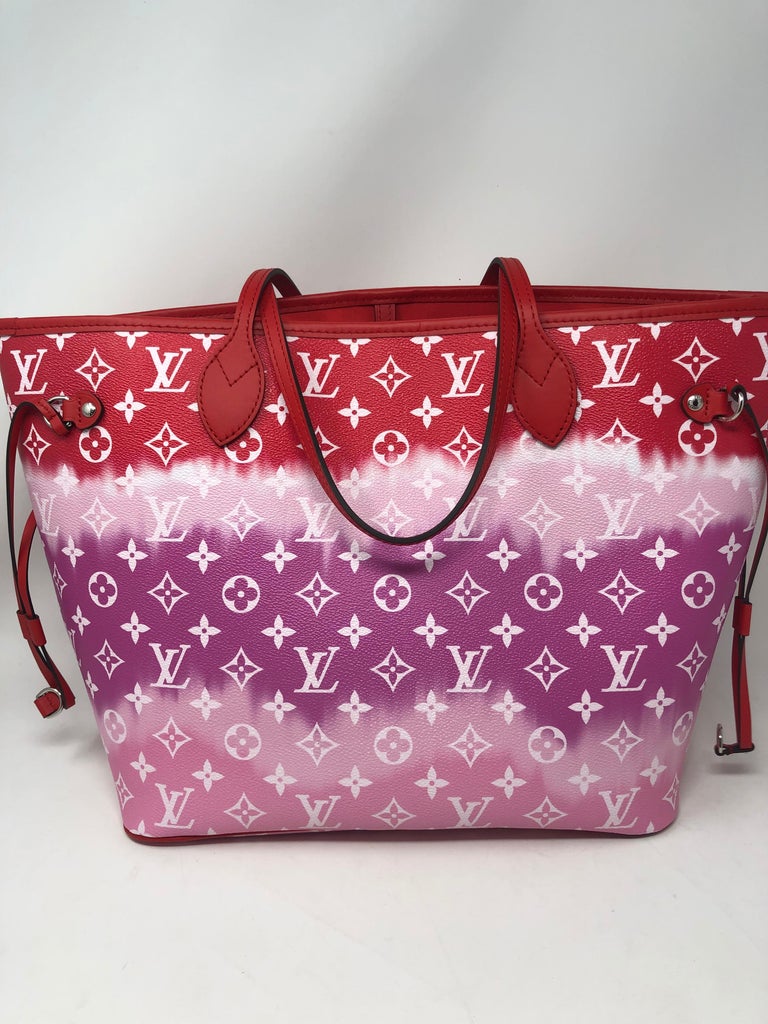 Brown Louis Vuitton Red Escale Neverfull
