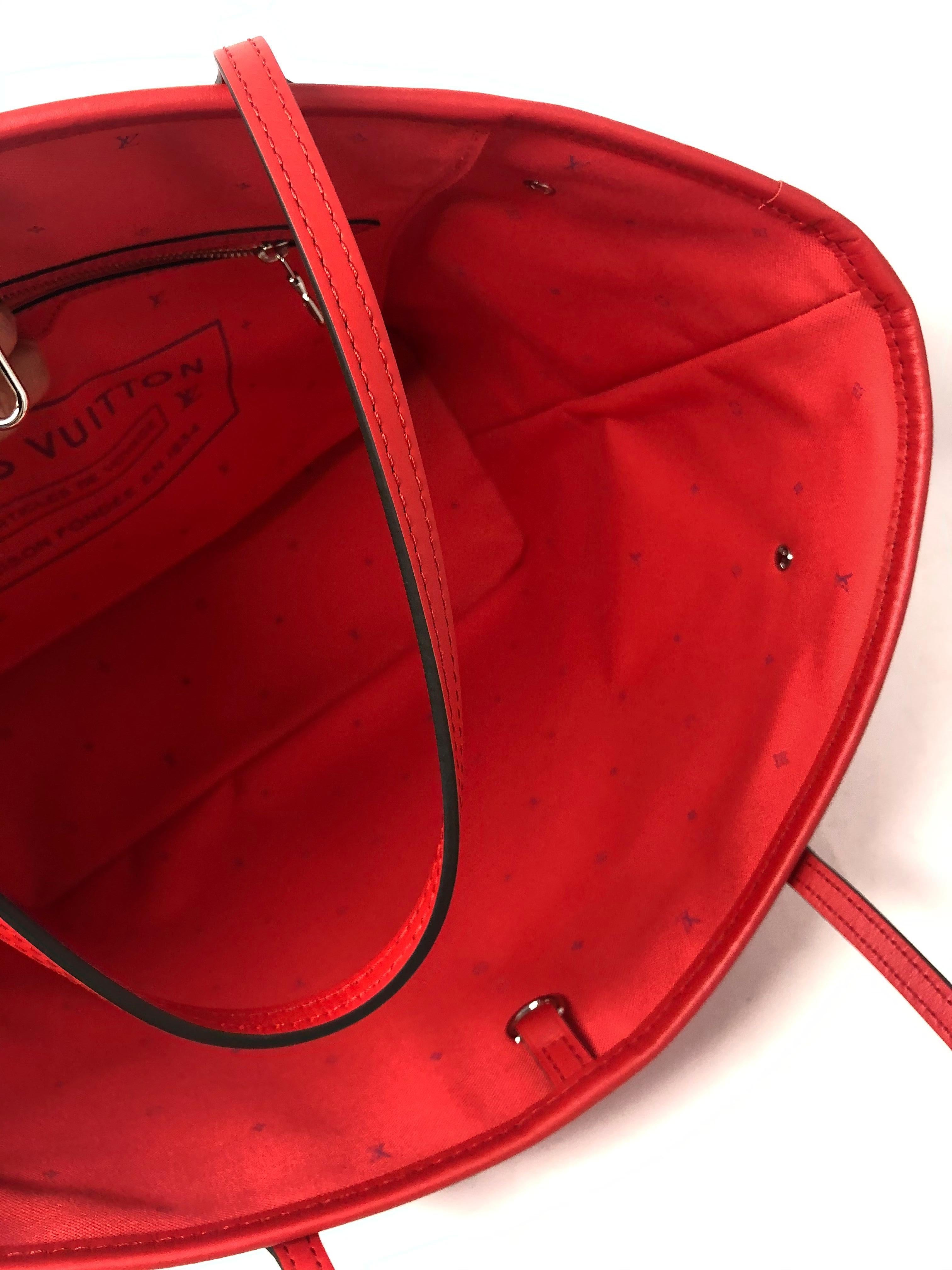 Louis Vuitton Red Escale Neverfull In New Condition In Athens, GA
