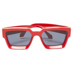 Louis Vuitton Red/ Grey 1.1 Millionaires Square Sunglasses
