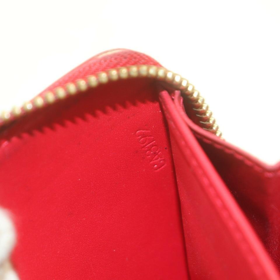Louis Vuitton Red Kusama Infinity Dots Zippy Wallet Zip Around  862107 3