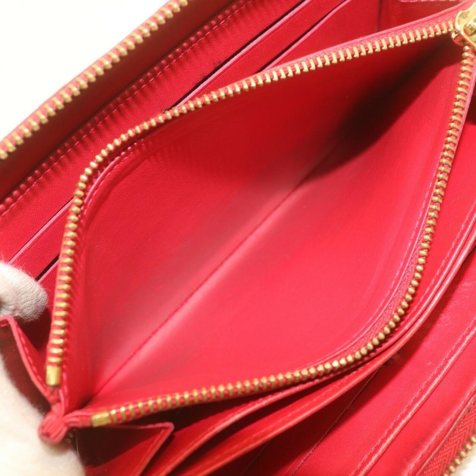 Louis Vuitton Red Kusama Infinity Dots Zippy Wallet Zip Around  862107 5