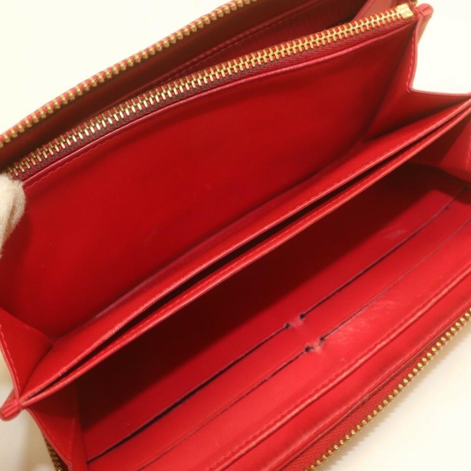 Women's Louis Vuitton Red Kusama Infinity Dots Zippy Wallet Zip Around  862107