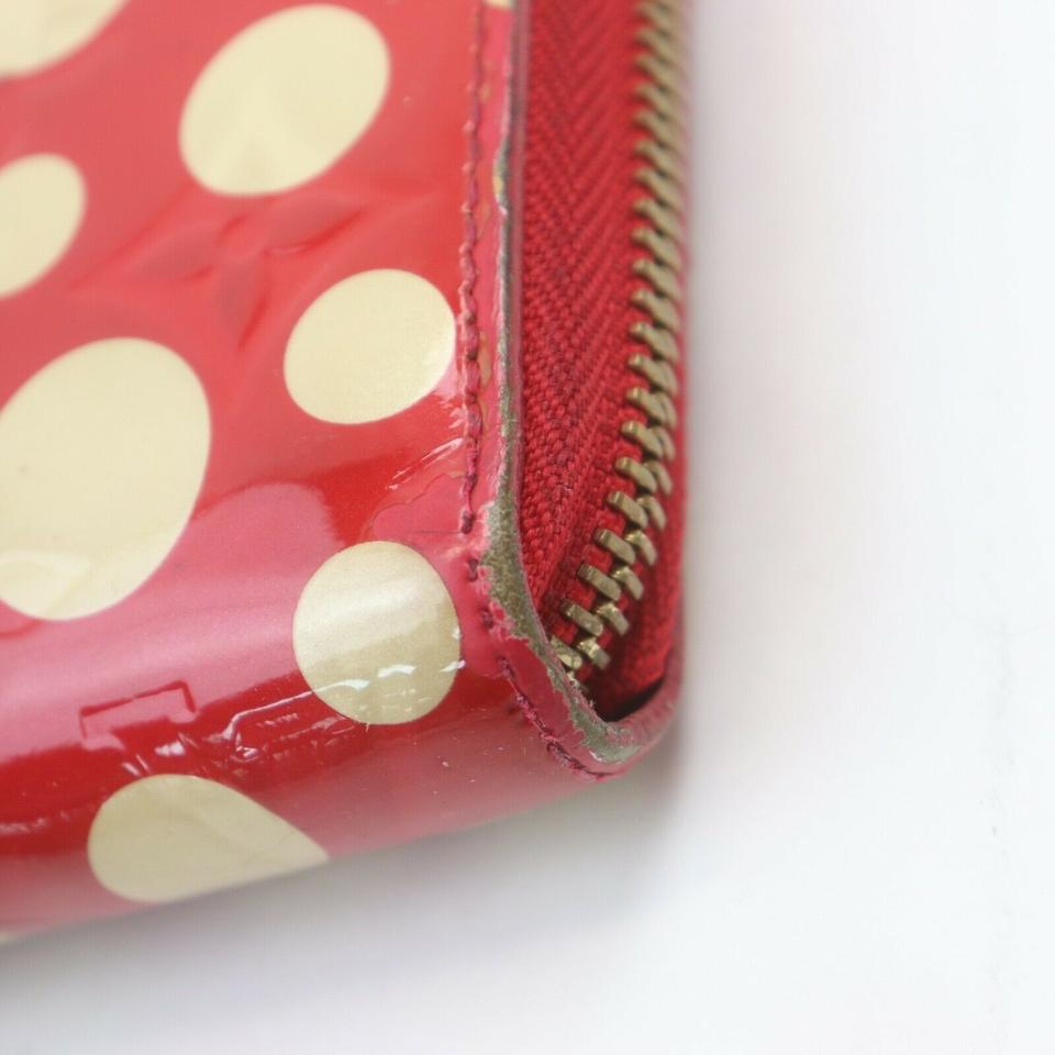 Louis Vuitton Red Kusama Infinity Dots Zippy Wallet Zip Around  862107 2