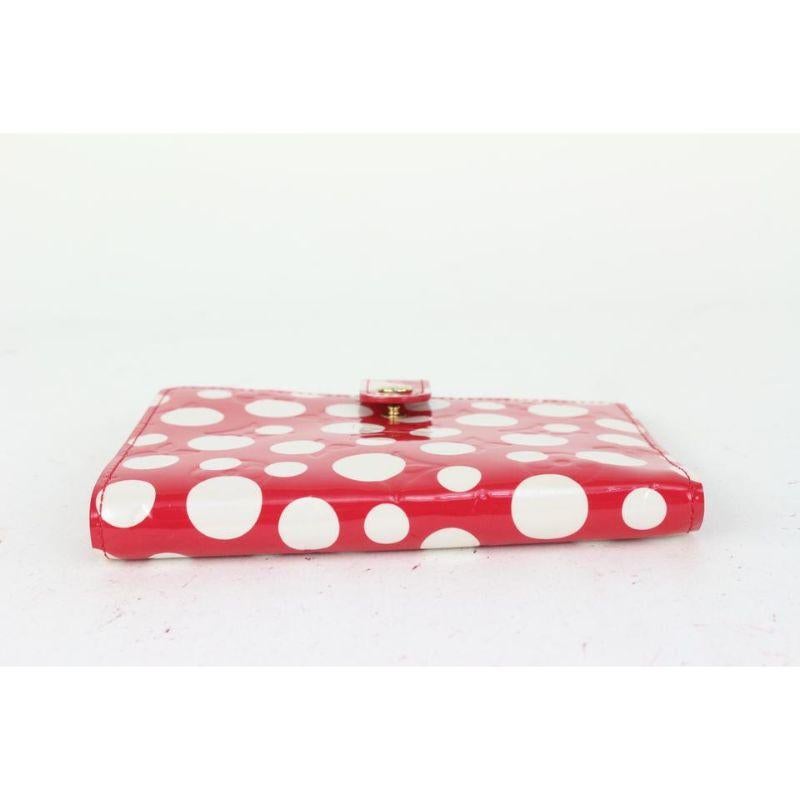 Louis Vuitton Red Kusama Vernis Infinity Dot Pumpkin Small Ring Agenda PM For Sale 1