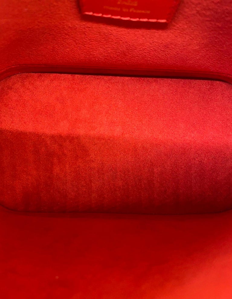 Louis Vuitton Red Leather Alma BB Epi Bag 3