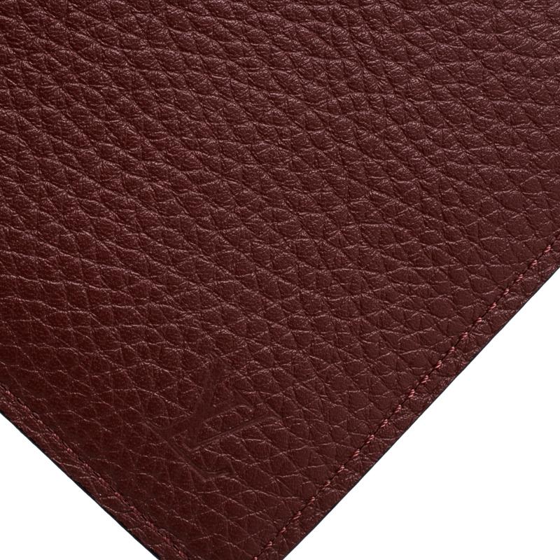 Louis Vuitton Red Leather Bifold Multiple Wallet 1