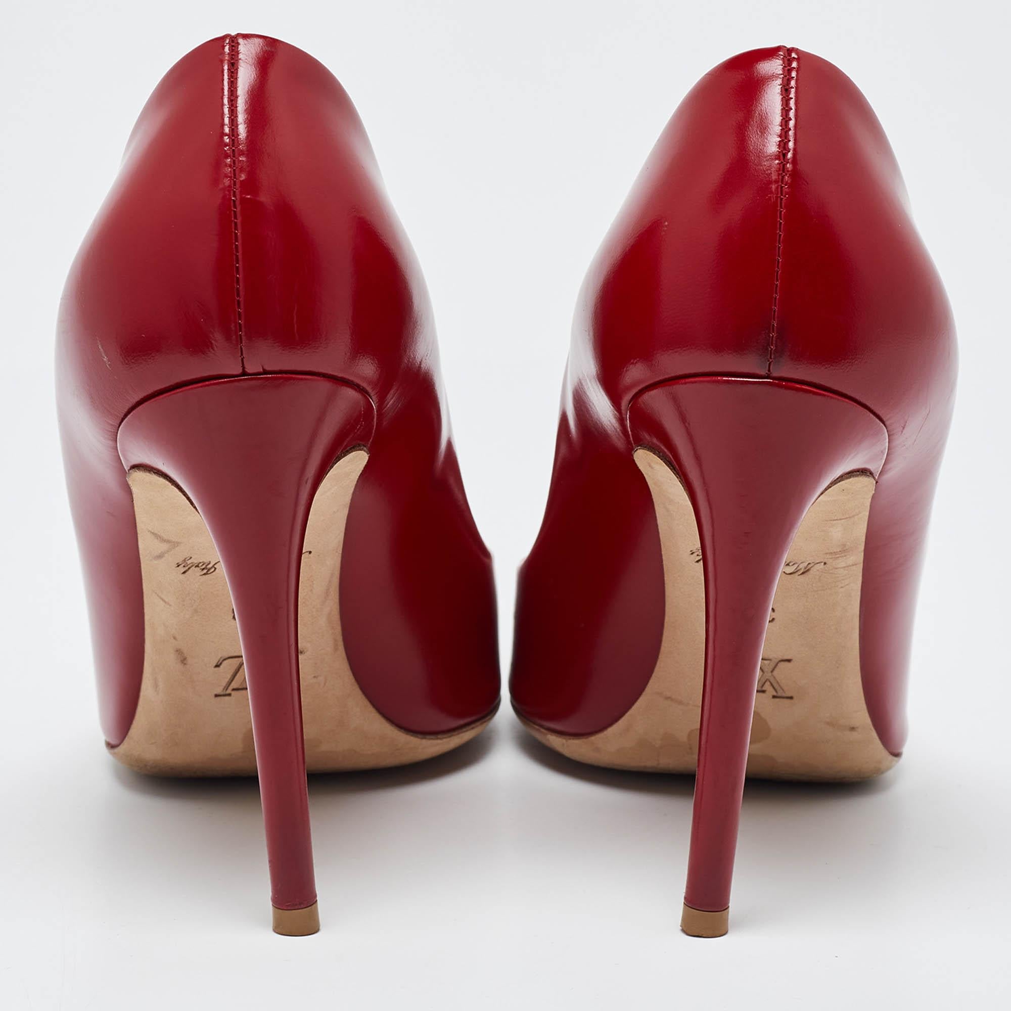 Louis Vuitton Red Leather Dice Pumps Size 38 1