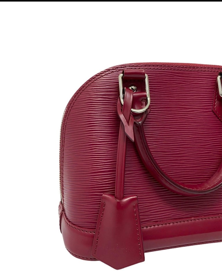Louis Vuitton Red Leather Epi Alma BB Bag In New Condition In Torre Del Greco, IT