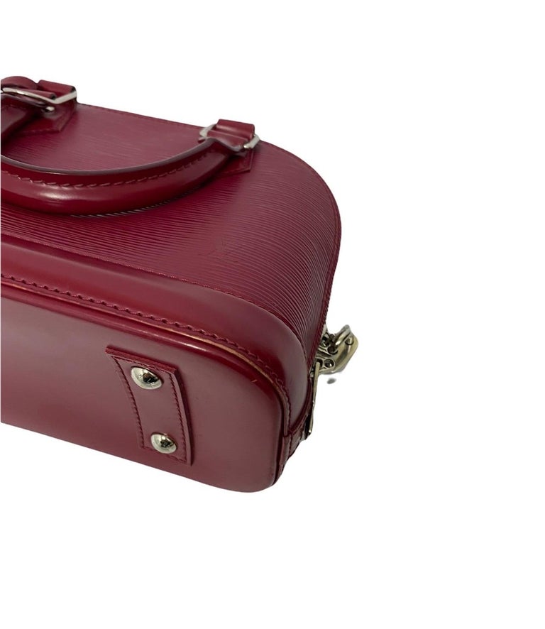 Louis Vuitton Red Leather Epi Alma BB Bag 2