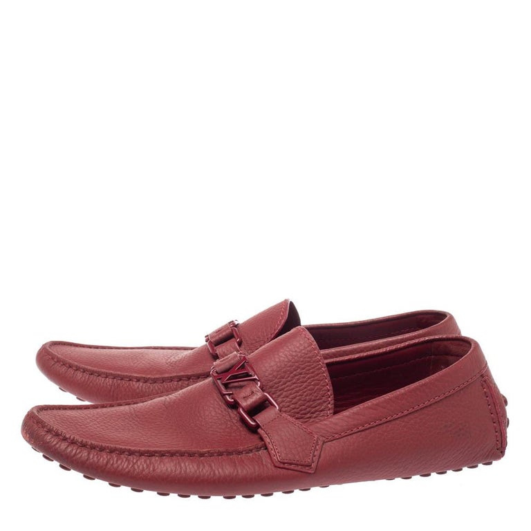 Louis Vuitton Red Leather Hockenheim Slip On Loafers Size 43 at 1stDibs | louis  vuitton red loafers, louis vuitton loafers red, red louis vuitton loafers