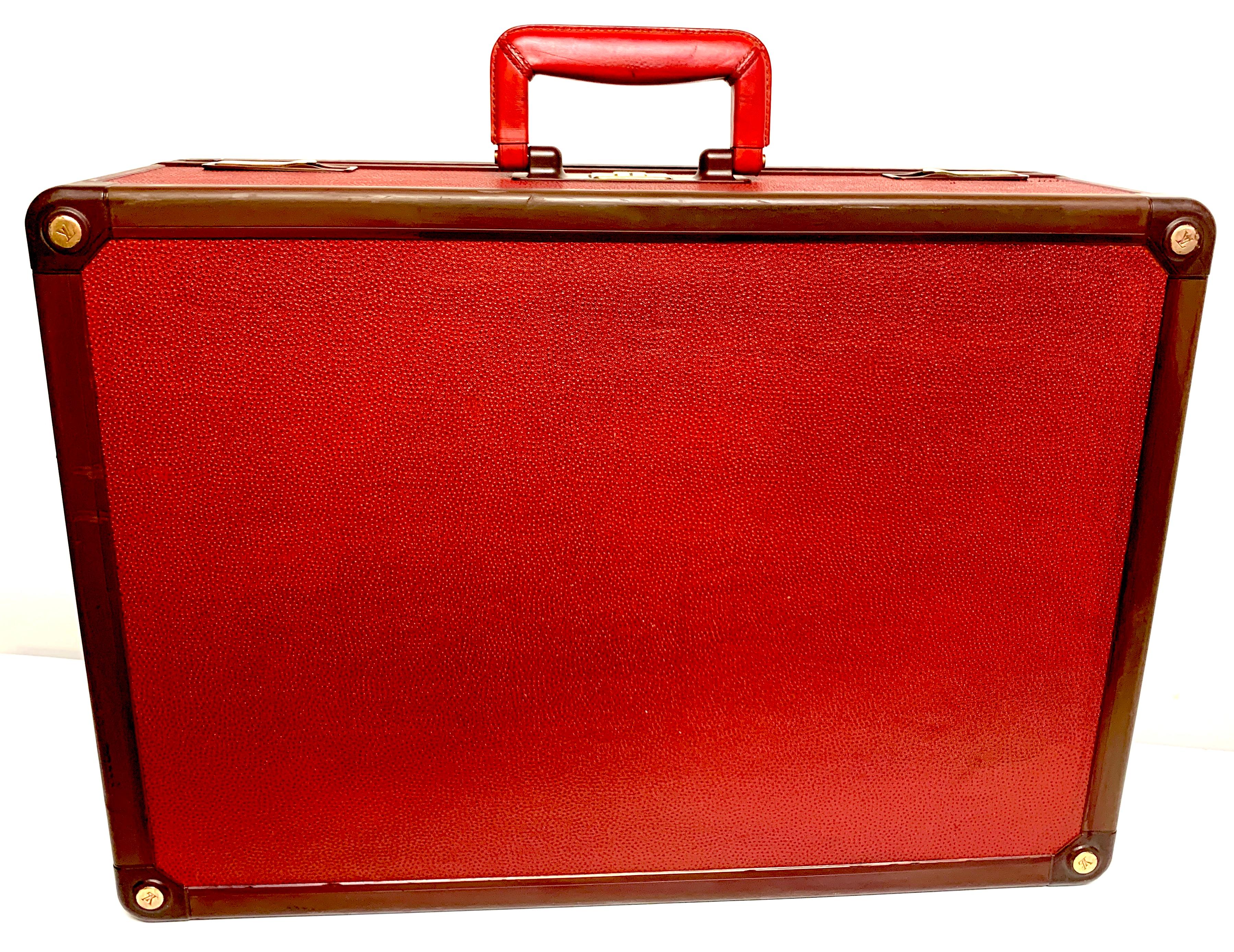Louis Vuitton Red Leather Le Challenge 'Americas Cup' Suitcase, 1987 4