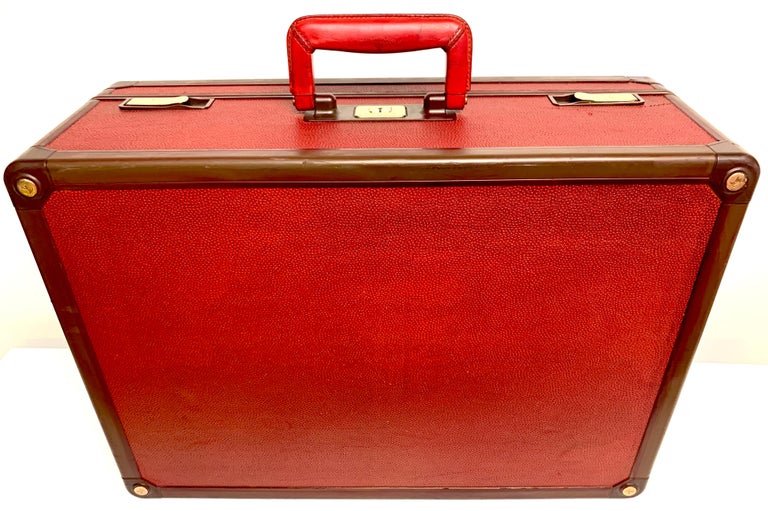 Louis Vuitton Red Leather Le Challenge 'Americas Cup' Suitcase, 1987 at