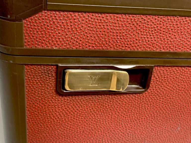 Louis Vuitton Red Leather Le Challenge 'Americas Cup' Suitcase, 1987 at
