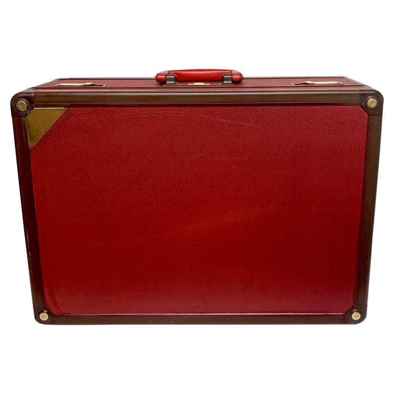 Louis Vuitton Red Leather Le Challenge &#39;Americas Cup&#39; Suitcase, 1987 For Sale at 1stdibs